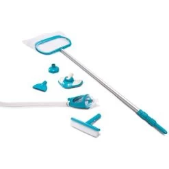 Intex 28003 Pool Reinigungsset Mit Kescher Bodensauger Teleskopstange 279 Cm