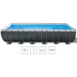 INTEX Ultra XTR Rectangular Frame Pool Set Schwimmbad 732 X 366 X 132 Cm 26364NP