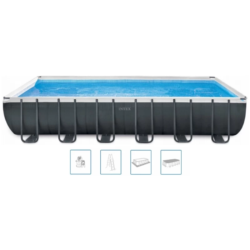 INTEX ULTRA XTR RECTANGULAR FRAME POOLS SET Schwimmbad 732 X 366 X 132 Cm 26368 3 INTEX ULTRA XTR RECTANGULAR FRAME POOLS SET Schwimmbad 732 X 366 X 132 Cm 26368