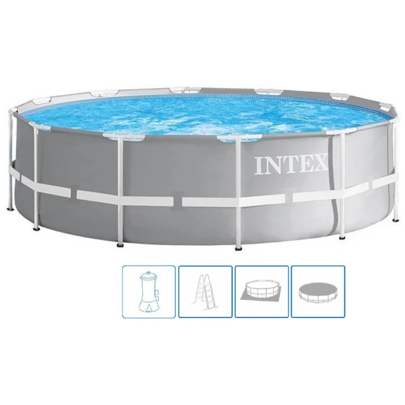 INTEX Prism Frame Pools Set Schwimmbad 427 X 107 Cm Filterpumpe 26720GN 3 INTEX Prism Frame Pools Set Schwimmbad 427 X 107 Cm Filterpumpe 26720GN