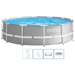 INTEX PRISM FRAME POOLS SET Schwimmbad 457 X 107 Cm Filterpumpe 26724GN