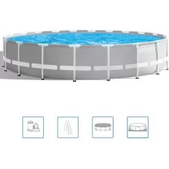 INTEX PRISM FRAME POOLS SET Schwimmbad 610 X 132 Cm Mit Kartuschenfilterpumpe 26756NP
