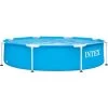 Intex Family Pool, 244x51 Cm, Blau, Leicht Aufbaubar, Aus PVC Mit Metallrahmen, Pool Für Kinder Und Erwachsene, Planschbecken Schwimmbecken Kinderpool Aufstellpool Family Lounge Pool -Intex 30101622 1