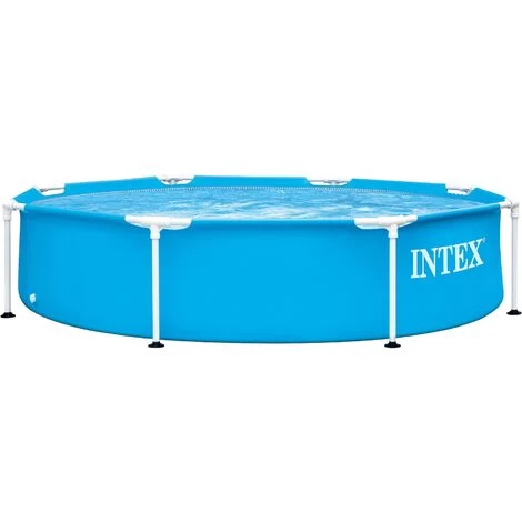 Intex Family Pool, 244x51 Cm, Blau, Leicht Aufbaubar, Aus PVC Mit Metallrahmen, Pool Für Kinder Und Erwachsene, Planschbecken Schwimmbecken Kinderpool Aufstellpool Family Lounge Pool 3 Intex Family Pool, 244x51 Cm, Blau, Leicht Aufbaubar, Aus PVC Mit Metallrahmen, Pool Für Kinder Und Erwachsene, Planschbecken Schwimmbecken Kinderpool Aufstellpool Family Lounge Pool