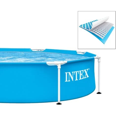 Intex Family Pool, 244x51 Cm, Blau, Leicht Aufbaubar, Aus PVC Mit Metallrahmen, Pool Für Kinder Und Erwachsene, Planschbecken Schwimmbecken Kinderpool Aufstellpool Family Lounge Pool 4 Intex Family Pool, 244x51 Cm, Blau, Leicht Aufbaubar, Aus PVC Mit Metallrahmen, Pool Für Kinder Und Erwachsene, Planschbecken Schwimmbecken Kinderpool Aufstellpool Family Lounge Pool – Bild 2