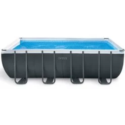 Intex Frame Swimming Pool Set Ultra Quadra XTR Anthrazit 549 X 274 X 132 Cm Inkl. Sandfilteranlage