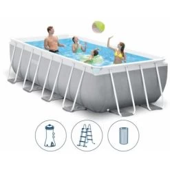 Intex 26788 Ex 26776 Prism Frame Aufstellpool Rechteckig 400x200x100 -Intex 6959113 3