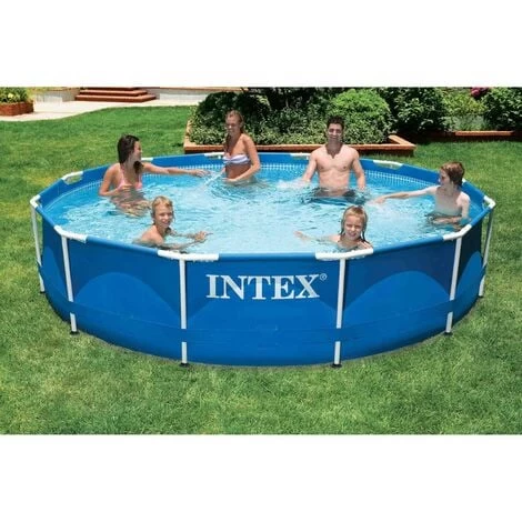 Intex 28210 Swimming Pool Metal Frame 366x76 Cm Stahlrohrbecken Schwimmbecken 4 Intex 28210 Swimming Pool Metal Frame 366x76 Cm Stahlrohrbecken Schwimmbecken – Bild 2