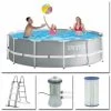 Intex 26716 Frame Pool Set Prism Rondo Ø 366 X 99 Cm Schwimmbecken Pool
