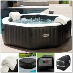 Intex 28462 Whirlpool Pure SPA Bubble Jet Massage 218x71cm Aufblasbar 6 Personen