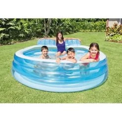 Intex Swim Center Lounge Family Pool Planschbecken Rückenlehne 224 X 216 X 76 Cm