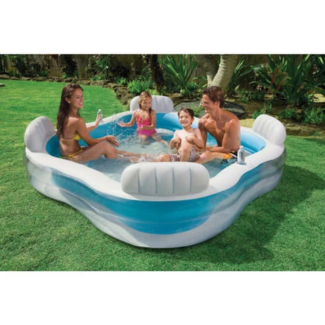 Intex Swim Center Family Lounge Easy Pool (Aufblasring) 882 L (L X B X H) 229 X 229 X 66 Cm 4 Intex Swim Center Family Lounge Easy Pool (Aufblasring) 882 L (L X B X H) 229 X 229 X 66 Cm – Bild 2