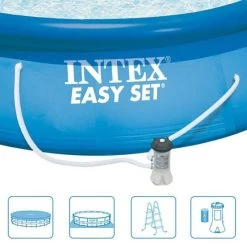 INTEX Easy Set Pool Schwimmbecken 457 X 122 Cm Mit Kartuschenfilteranlage 26168GN -Intex intex 26168 3 800x800 1