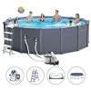 INTEX Graphite Gray Panel Pools Set Schwimmbad 478 X 124 Cm Filterpumpe 26384NP -Intex intex graphite 26384np 02 800x800 1